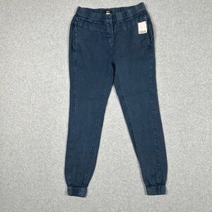 NWT‎ BDG Joggers Womens XS Dark Blue Elastic Waist Chambray Comfort Streetwear